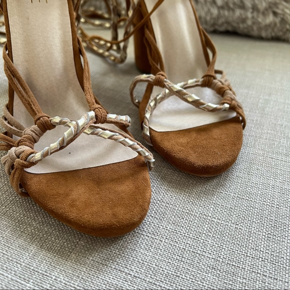 RAYE • Suede Strappy lace up sandals - Picture 4 of 9